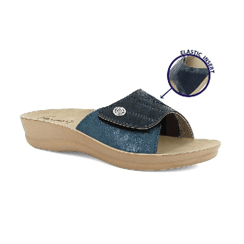 INBLU SCARPE CIABATTE SANDALI DONNA INBLU VR000069 VR69 BLU ORIGINALE PE 2025