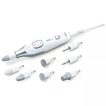 Beurer MP 42 Set Manicure e Pedicure - Fresa per unghie a regolazione continua per manicure e pedicure con 7 accessori con luce LED extra