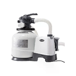 Intex Pompa a Sabbia 10000 L-H Flusso Acqua da 10.500 L-H, Flusso Sistema Da 8.000 L-H Bianco