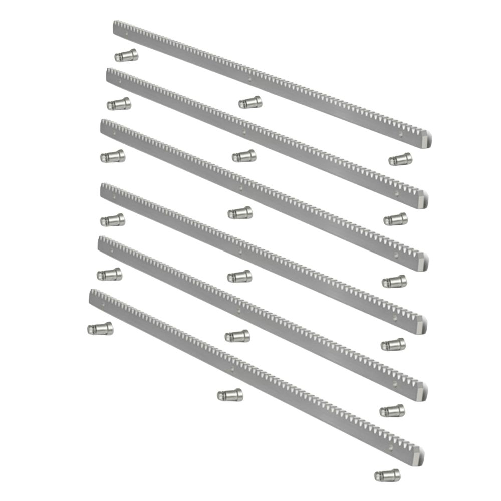 DIMELITALIA  Cremagliera acciaio zincato 30x12 modulo 1 metro cancello scorrevole con bulloni *** numero pezzi