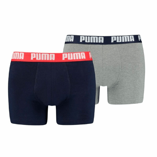 Puma Pacco di Slip da Uomo Puma Basic Grigio Boxer 2 Pezzi
