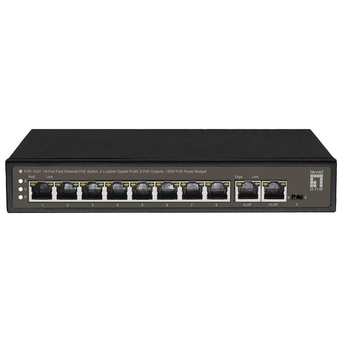 LevelOne-FGP-1031-Switch-di-Rete-Non-Gestito-Gigabit-Ethernet-10-100-1000-Supporto-Power-Over-Ethernet-Nero