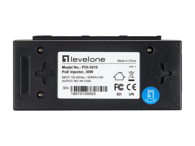 LevelOne-POI-3010-Adattatore-Poe-e-Iniettore-Fast-Ethernet-Gigabit-Ethernet-52-V