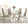 Konte.Design-Tavolo-May-rotondo-in-vetro-e-acciaio-con-gambe-effetto-legno-d114-cm