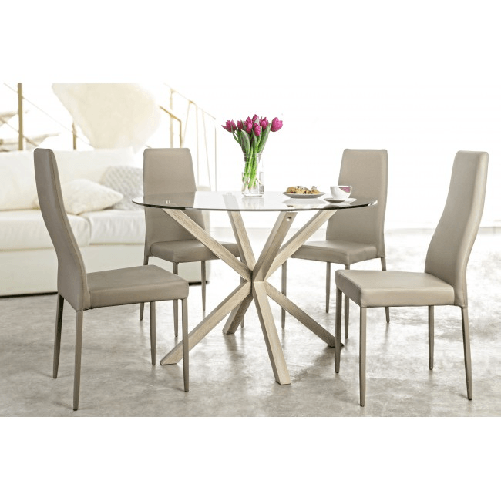 Konte.Design-Tavolo-May-rotondo-in-vetro-e-acciaio-con-gambe-effetto-legno-d114-cm