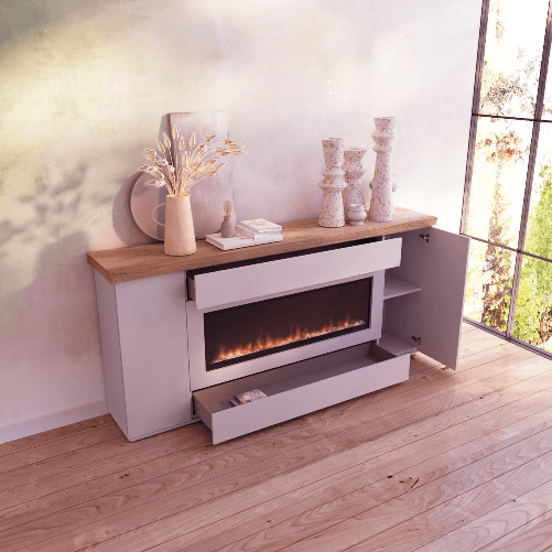 Sined-Mobile-Completo-Desio-108-Mobile-In-Legno-Con-Caminetto-Elettrico-Da-1500w-Telecomando-Grigio-Perla-Il-Design-Del-Desio-108-e-Ideale-Per-Case-Moderne-Spazi-Commerciali-Hotel-e-Beb