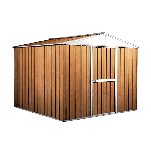 Box-lamiera-giardino-276x260cm-x-h2.12m---110KG---72mq-casetta-attrezzi-in-Acciaio-Zincato---LEGNO