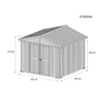 Box-lamiera-giardino-327x307cm-x-h2.15m---145KG---1004mq-casetta-attrezzi-in-Acciaio-Zincato---VERDE