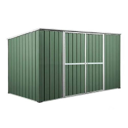Casetta-giardino-in-lamiera-345x186cm-x-h1.92m---98KG---6.42mq-Box-in-Acciaio-Zincato---VERDE