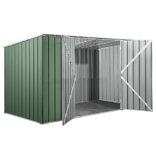 Casetta-giardino-in-lamiera-345x186cm-x-h1.92m---98KG---6.42mq-Box-in-Acciaio-Zincato---VERDE