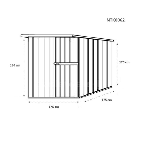 Box-lamiera-175x185cm-x-h1.92m---70KG---292mq-deposito-attrezzi-in-Acciaio-Zincato---LEGNO
