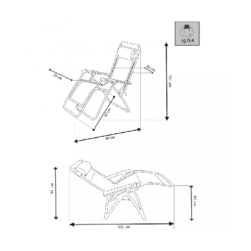 Sdraio-Comfort-da-Esterno-con-Braccioli-Basculante-Marrone-Spiaggia