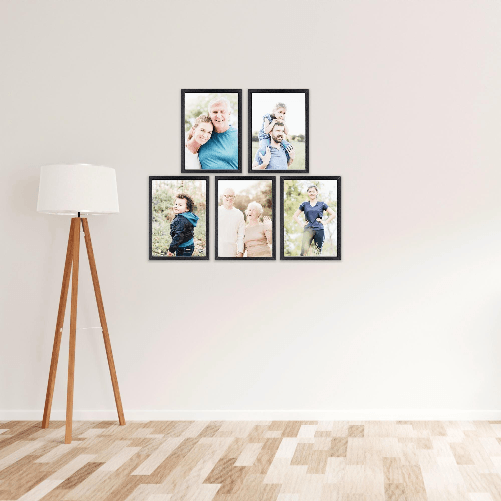 Lupia---SET-Cornici-in-legno-da-parete-OPTICAL-colorazione-NERA-con-vetro-Portafoto-stampe-poster-documenti