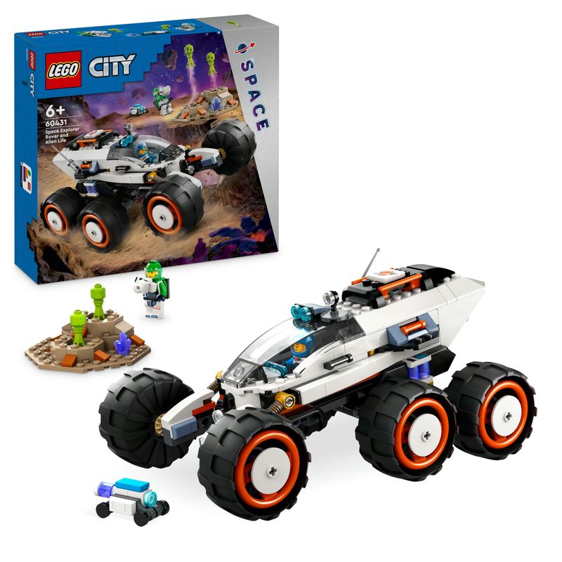 LEGO-City-60431-Rover-Esploratore-Spaziale-e-Vita-Aliena-Giochi-per-Bambini-6--con-2-Minifigure-di-Astronauti-Robot-e-2-Alieni