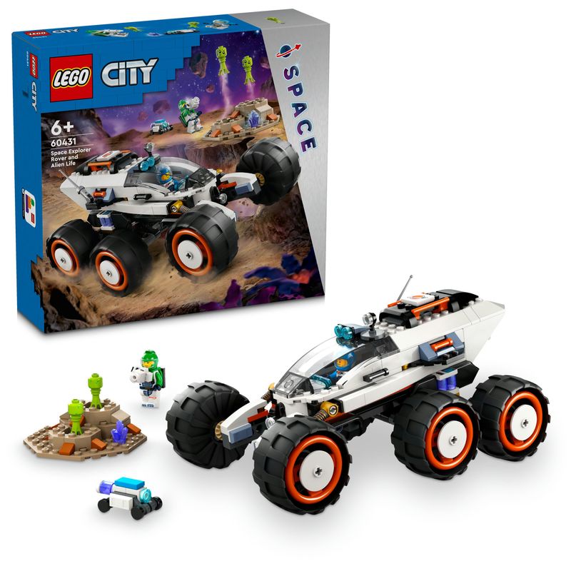 LEGO-City-60431-Rover-Esploratore-Spaziale-e-Vita-Aliena-Giochi-per-Bambini-6--con-2-Minifigure-di-Astronauti-Robot-e-2-Alieni