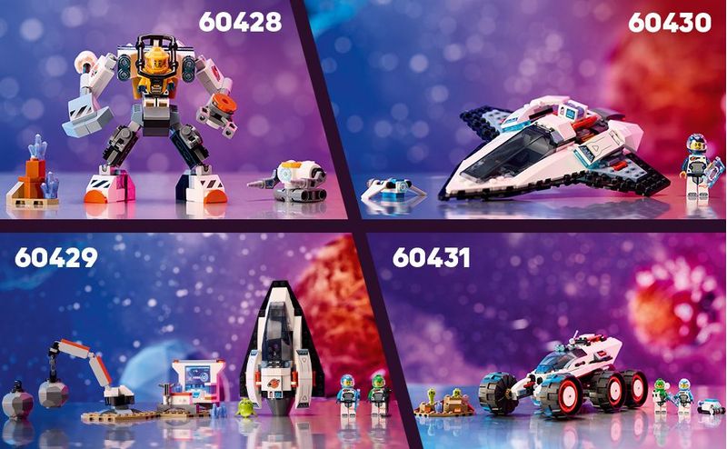 LEGO-City-60431-Rover-Esploratore-Spaziale-e-Vita-Aliena-Giochi-per-Bambini-6--con-2-Minifigure-di-Astronauti-Robot-e-2-Alieni