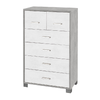 Settimino-Como-70-Grigio-Ossido-6-Cassetti-Cassettiera-Camera-Letto-Mobile