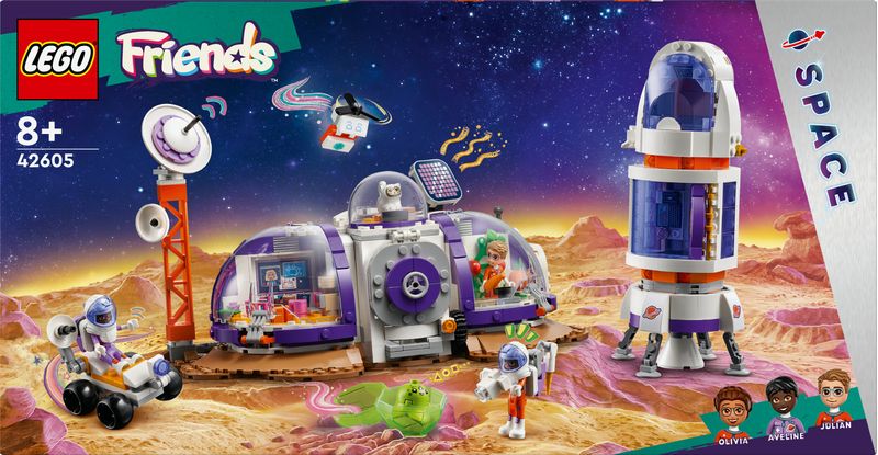 LEGO-Friends-42605-la-Base-Spaziale-su-Marte-e-Razzo-Giochi-per-Bambini-di-8--Anni-con-4-Mini-Bamboline-Rover-e-Accessori