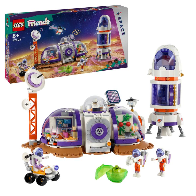 LEGO-Friends-42605-la-Base-Spaziale-su-Marte-e-Razzo-Giochi-per-Bambini-di-8--Anni-con-4-Mini-Bamboline-Rover-e-Accessori