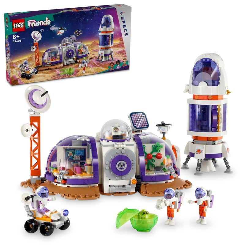 LEGO-Friends-42605-la-Base-Spaziale-su-Marte-e-Razzo-Giochi-per-Bambini-di-8--Anni-con-4-Mini-Bamboline-Rover-e-Accessori