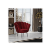 Poltroncina-Poltrona-a-Conchiglia-in-Velluto-Rosso-da-Ufficio-Sala-Sedia-Moderna