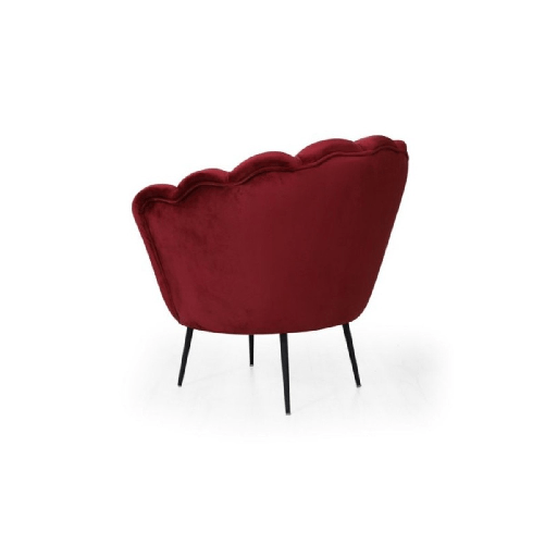 Poltroncina-Poltrona-a-Conchiglia-in-Velluto-Rosso-da-Ufficio-Sala-Sedia-Moderna