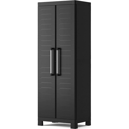 Keter-Armadio-Detroit-Alto-Portascope-Nero-in-Resina-Resistente-da-Esterno