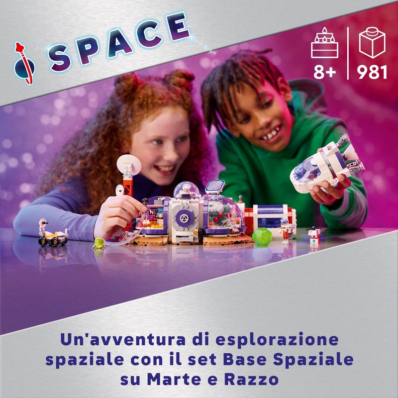 LEGO-Friends-42605-la-Base-Spaziale-su-Marte-e-Razzo-Giochi-per-Bambini-di-8--Anni-con-4-Mini-Bamboline-Rover-e-Accessori