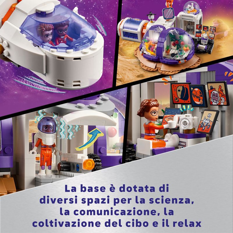 LEGO-Friends-42605-la-Base-Spaziale-su-Marte-e-Razzo-Giochi-per-Bambini-di-8--Anni-con-4-Mini-Bamboline-Rover-e-Accessori