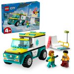 LEGO-City-60403-Ambulanza-di-Emergenza-e-Snowboarder-Veicolo-Giocattolo-per-il-Pronto-Soccorso-Giochi-per-Bambini-4--Anni