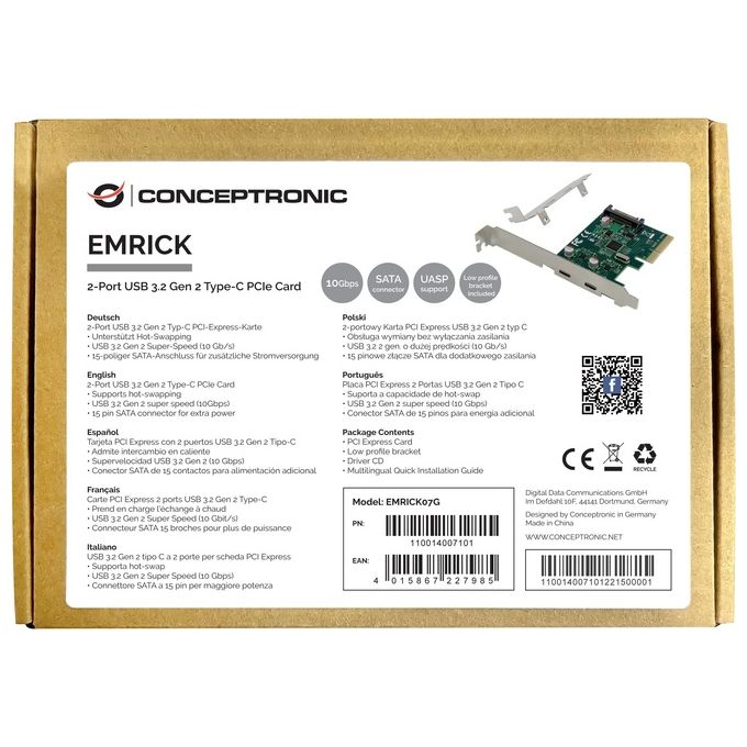 Conceptronic-EMRICK07G-Scheda-di-Interfaccia-e-Adattatore-Interno-Usb-3.2-Gen-2