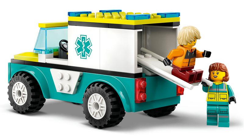 LEGO-City-60403-Ambulanza-di-Emergenza-e-Snowboarder-Veicolo-Giocattolo-per-il-Pronto-Soccorso-Giochi-per-Bambini-4--Anni