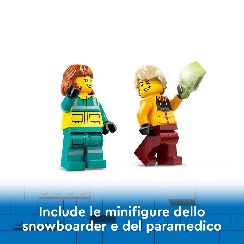 LEGO-City-60403-Ambulanza-di-Emergenza-e-Snowboarder-Veicolo-Giocattolo-per-il-Pronto-Soccorso-Giochi-per-Bambini-4--Anni