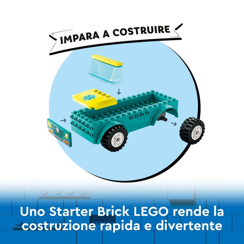 LEGO-City-60403-Ambulanza-di-Emergenza-e-Snowboarder-Veicolo-Giocattolo-per-il-Pronto-Soccorso-Giochi-per-Bambini-4--Anni