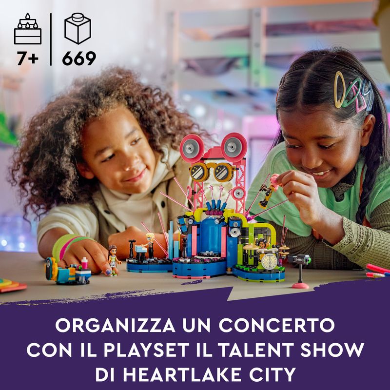 LEGO-Friends-42616-Il-Talent-Show-di-Heartlake-City-Giochi-Musicali-per-Bambini-7--con-4-Mini-Bamboline-e-Palco-Giocattolo