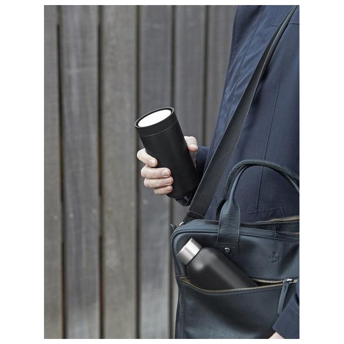 Stelton-To-Go-Click-Bicchiere-Termico-0.4-Litri-Nero-Metallico