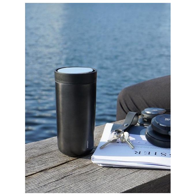Stelton-To-Go-Click-Bicchiere-Termico-0.4-Litri-Nero-Metallico