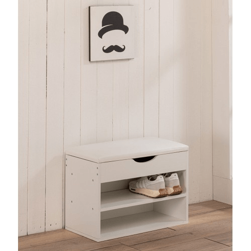Panca-da-Ingresso-con-Seduta-60-cm-Bianca-Porta-Scarpe-Scarpiera-Mobile-Interno