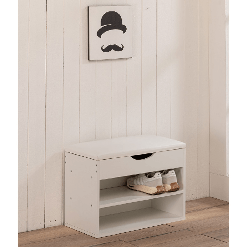 Panca-da-Ingresso-con-Seduta-60-cm-Bianca-Porta-Scarpe-Scarpiera-Mobile-Interno