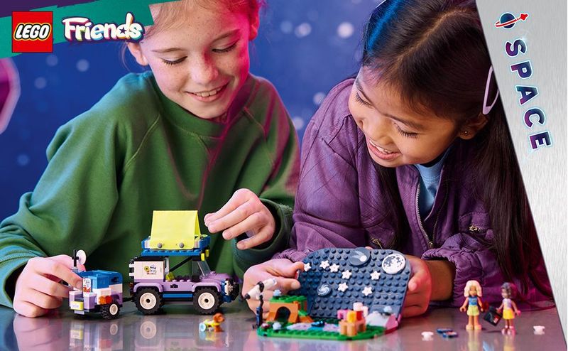 LEGO-Friends-42603-Camping-Van-Sotto-le-Stelle-Giochi-per-Bambini-7--con-Telescopio-Giocattolo-Auto-Mini-Bamboline-e-Cane