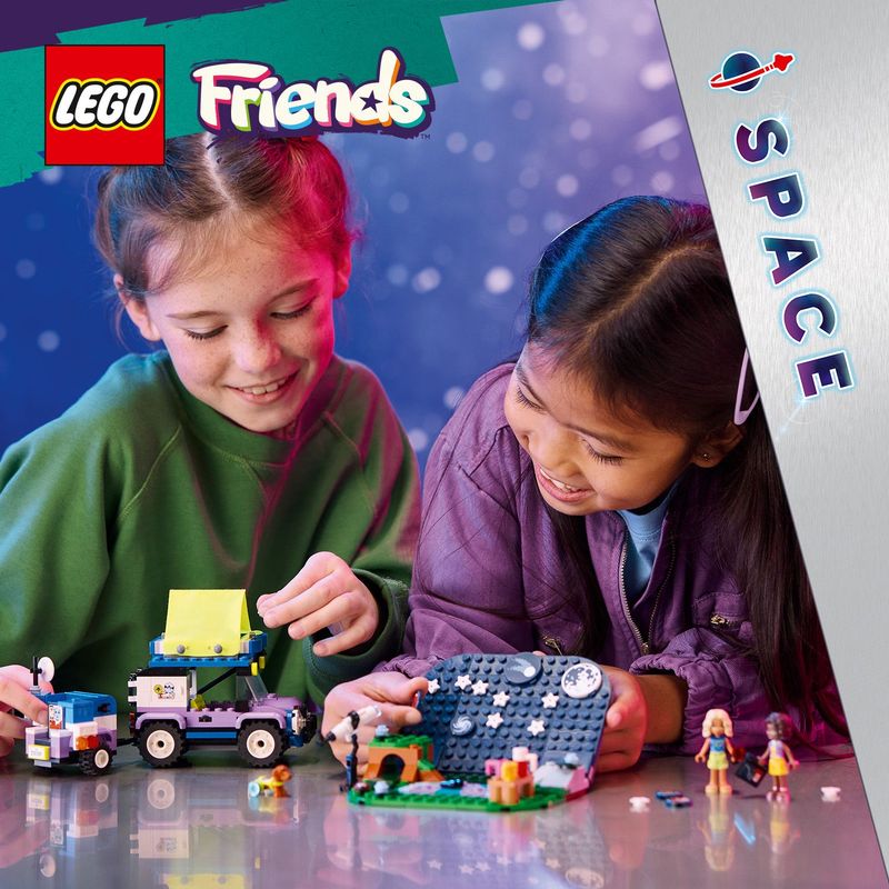 LEGO-Friends-42603-Camping-Van-Sotto-le-Stelle-Giochi-per-Bambini-7--con-Telescopio-Giocattolo-Auto-Mini-Bamboline-e-Cane