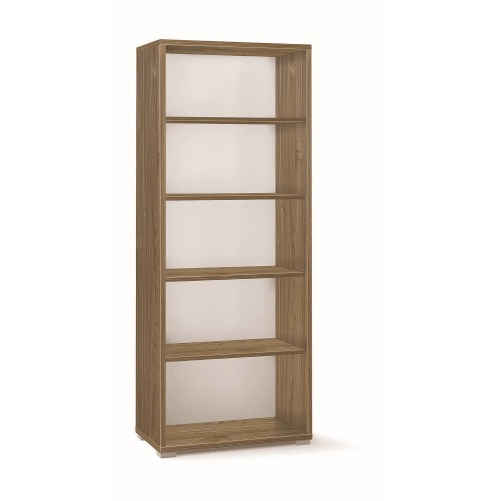 Libreria-in-Legno-Noce-con-5-Ripiani-a-Giorno-Ufficio-Scaffale-Moderna