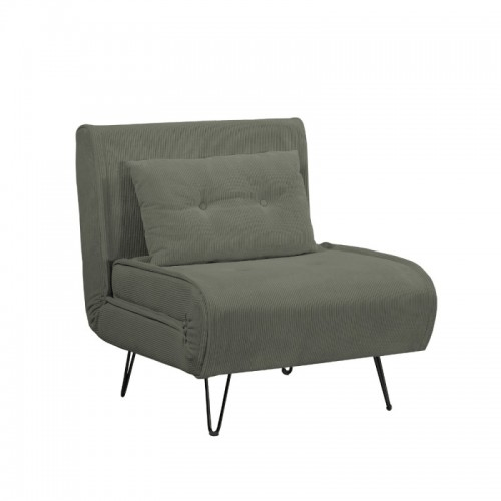 Poltrona-Letto-senza-Braccioli-colore-Verde-con-piedini-in-Metallo