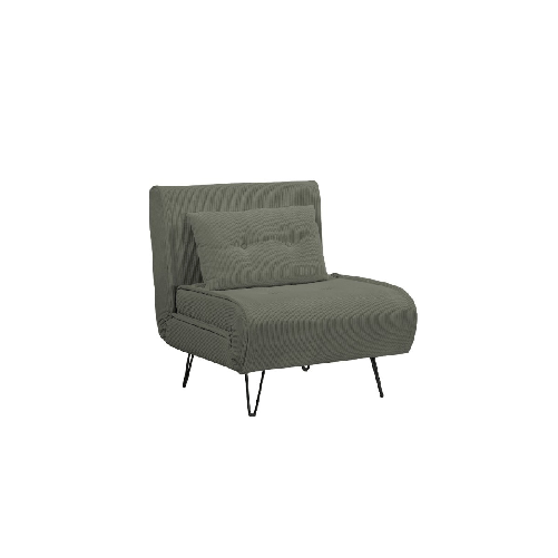 Poltrona-Letto-senza-Braccioli-colore-Verde-con-piedini-in-Metallo