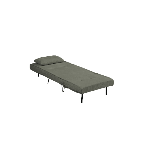 Poltrona-Letto-senza-Braccioli-colore-Verde-con-piedini-in-Metallo