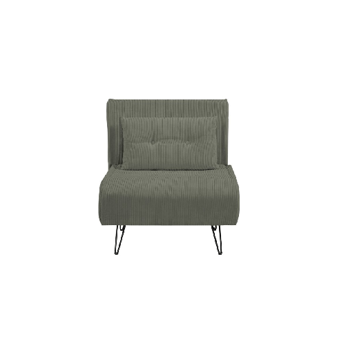 Poltrona-Letto-senza-Braccioli-colore-Verde-con-piedini-in-Metallo