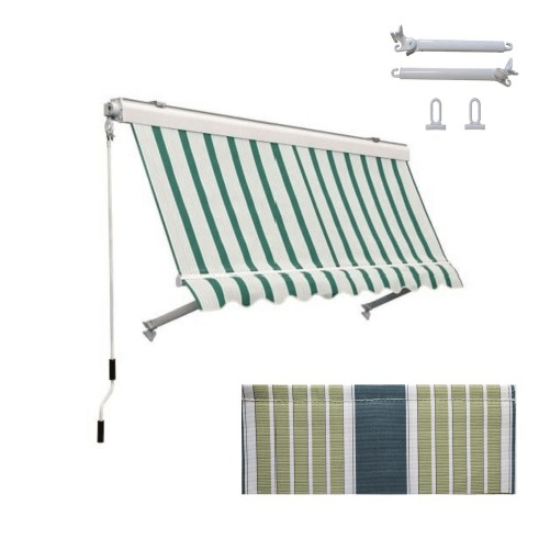 Tenda-da-Sole-a-Caduta-con-Bracci-250x250-Riga-Verde-Cassonata