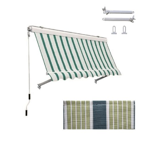 Tenda-da-Sole-a-Caduta-con-Bracci-250x250-Riga-Verde-Cassonata