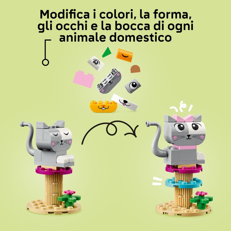 LEGO-Classic-11034-Animali-Domestici-Creativi-Giocattolo-per-Bambini-di-5--Anni-per-Costruire-Cane-Gatto-e-Altri-Animali