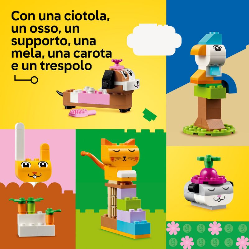 LEGO-Classic-11034-Animali-Domestici-Creativi-Giocattolo-per-Bambini-di-5--Anni-per-Costruire-Cane-Gatto-e-Altri-Animali